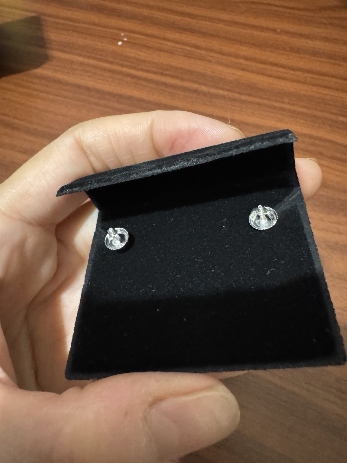Zales 1/8 CT SquareShaped Multi-Diamond Textured Stud Earrings Sterling Silver