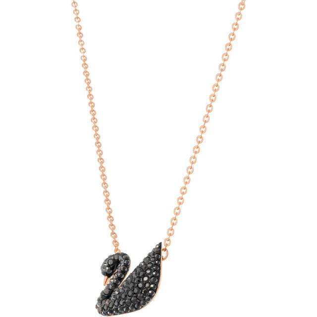 Swarovski 5204134 Women’s Black Iconic Swan Necklace