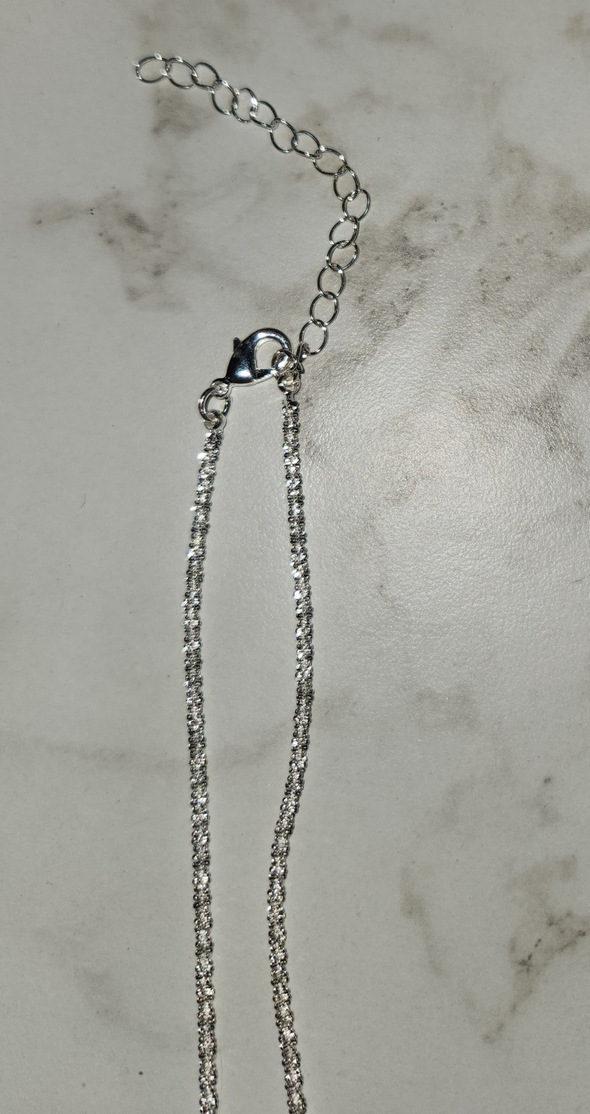 New 925 Sterling Silver Cross Necklace with Zirconias 16″ w 2″ Extender 10266