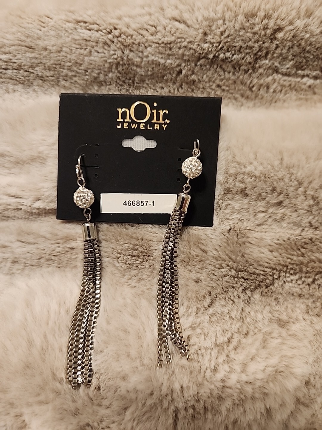 nOir Jewelry, Dangler Earrings Pierced Silver, Designer Womens Geometric