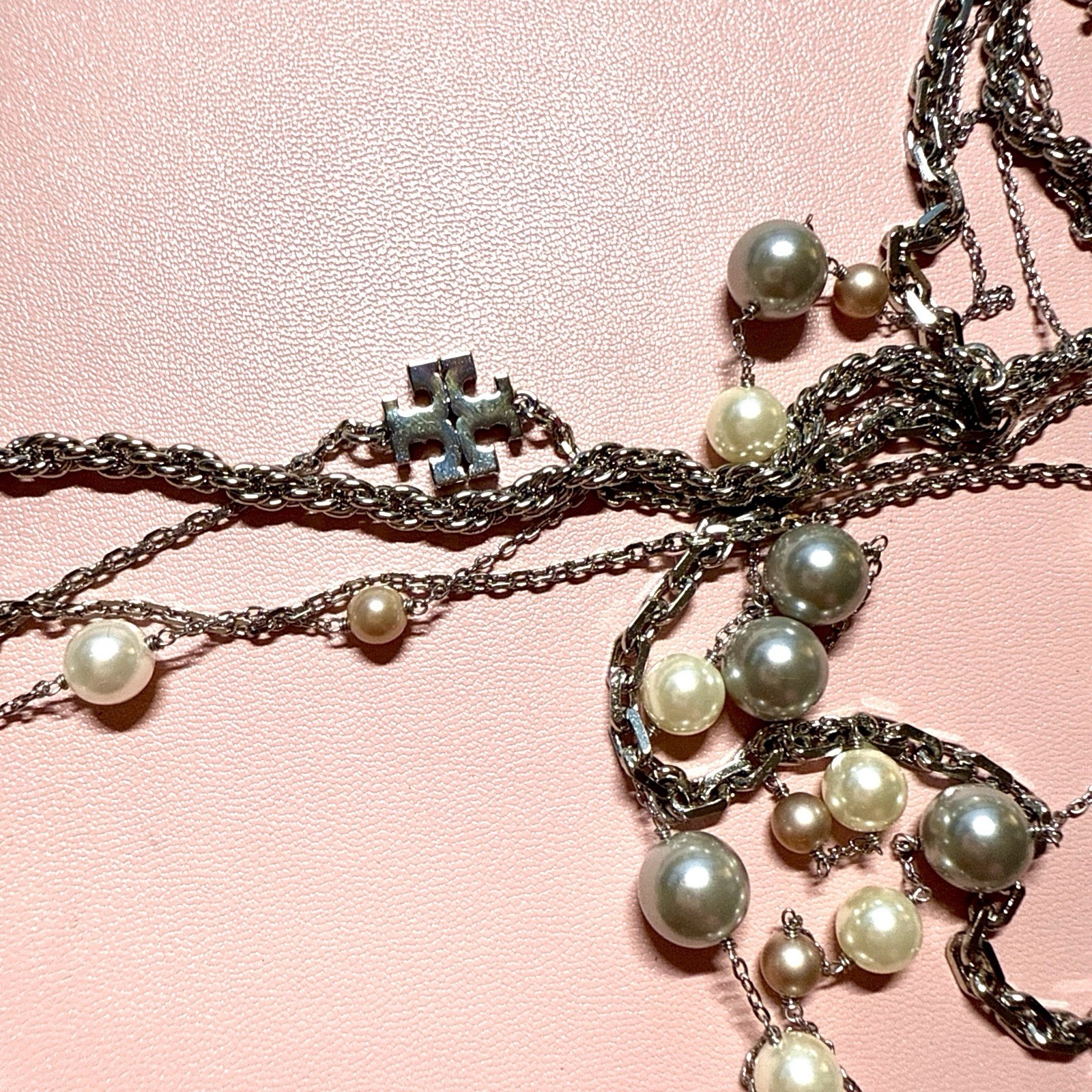 Tory Burch Crystal and Pearl Necklace Rare Retail $499