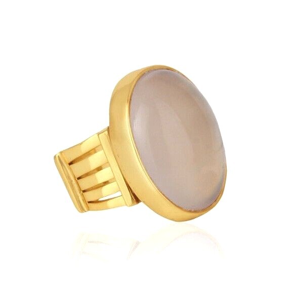 Statement Natural Rose Quartz 5 Band Rings – Available in All Gemstone & Size