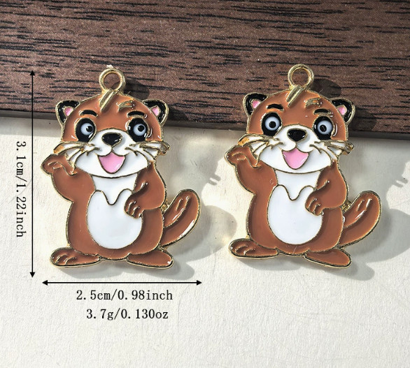 40Pcs animal cartoon cute Charm earring necklace Pendant DIY Jewelry Making