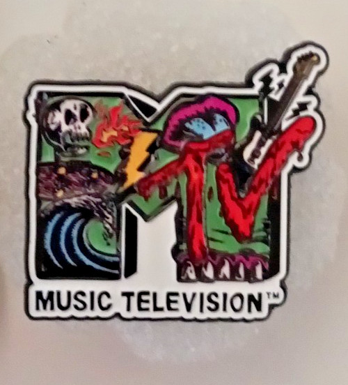 MTV HALLOWEEN LOGO-ENAMEL PIN-SHIP ALL THE PINS YOU BUY FOR $4.99-VISIT STORE