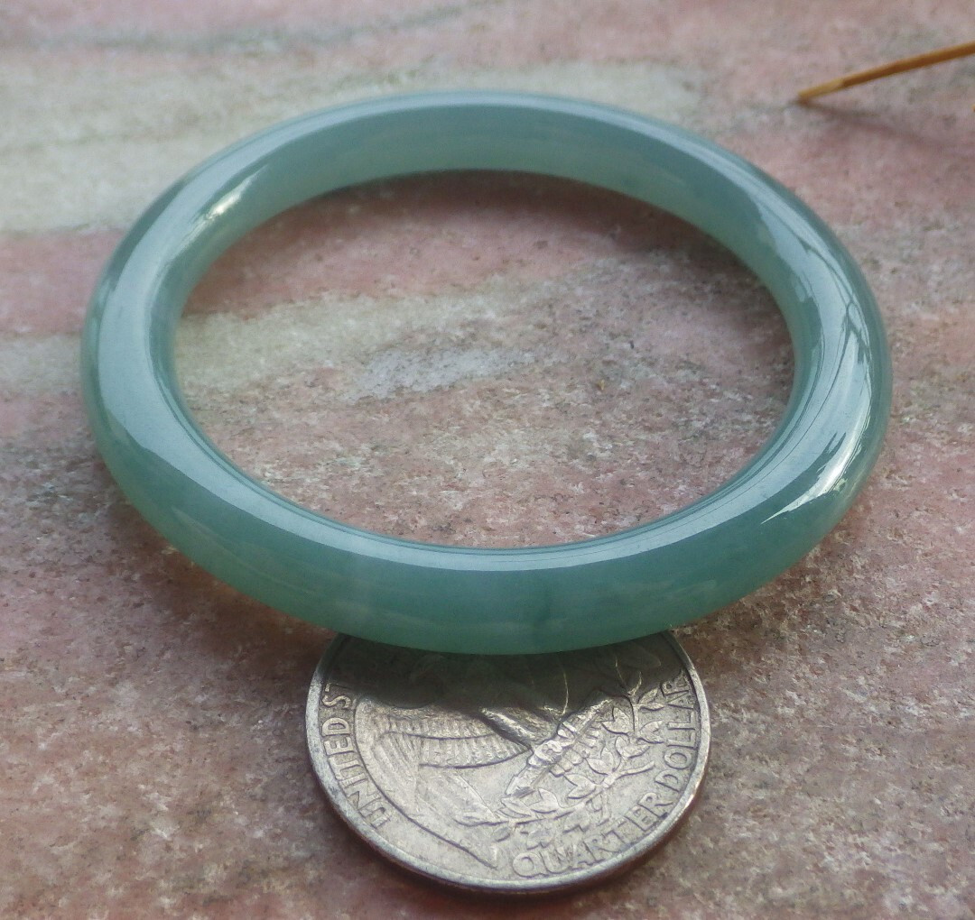 Video Certified Natural JADE JADEITE BABY Child Bangle Bracelet 42 mm 114008 TS