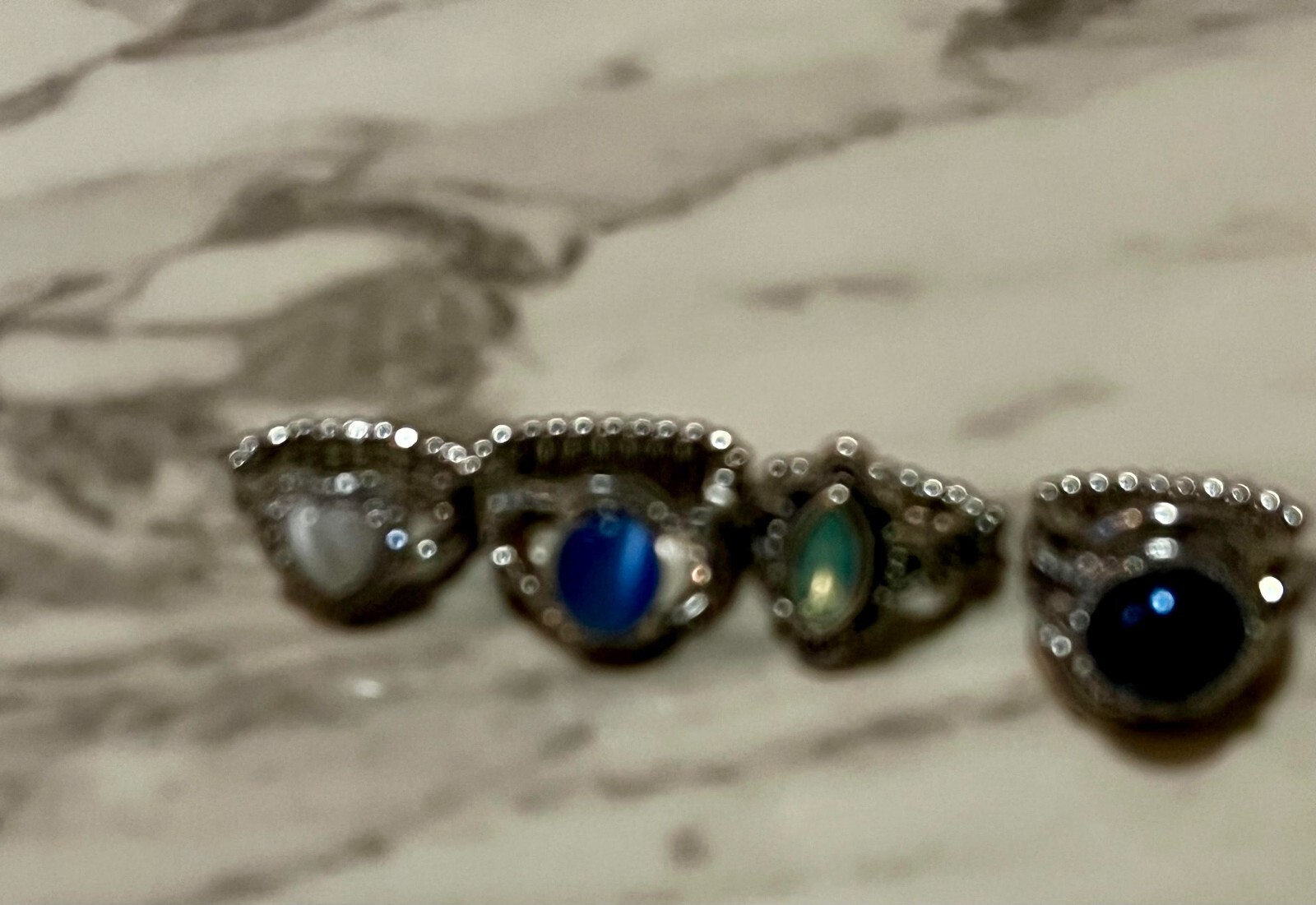20 Assorted Ornate Stretch Rings Lot Some w/ Embellishments/ Varied Styles