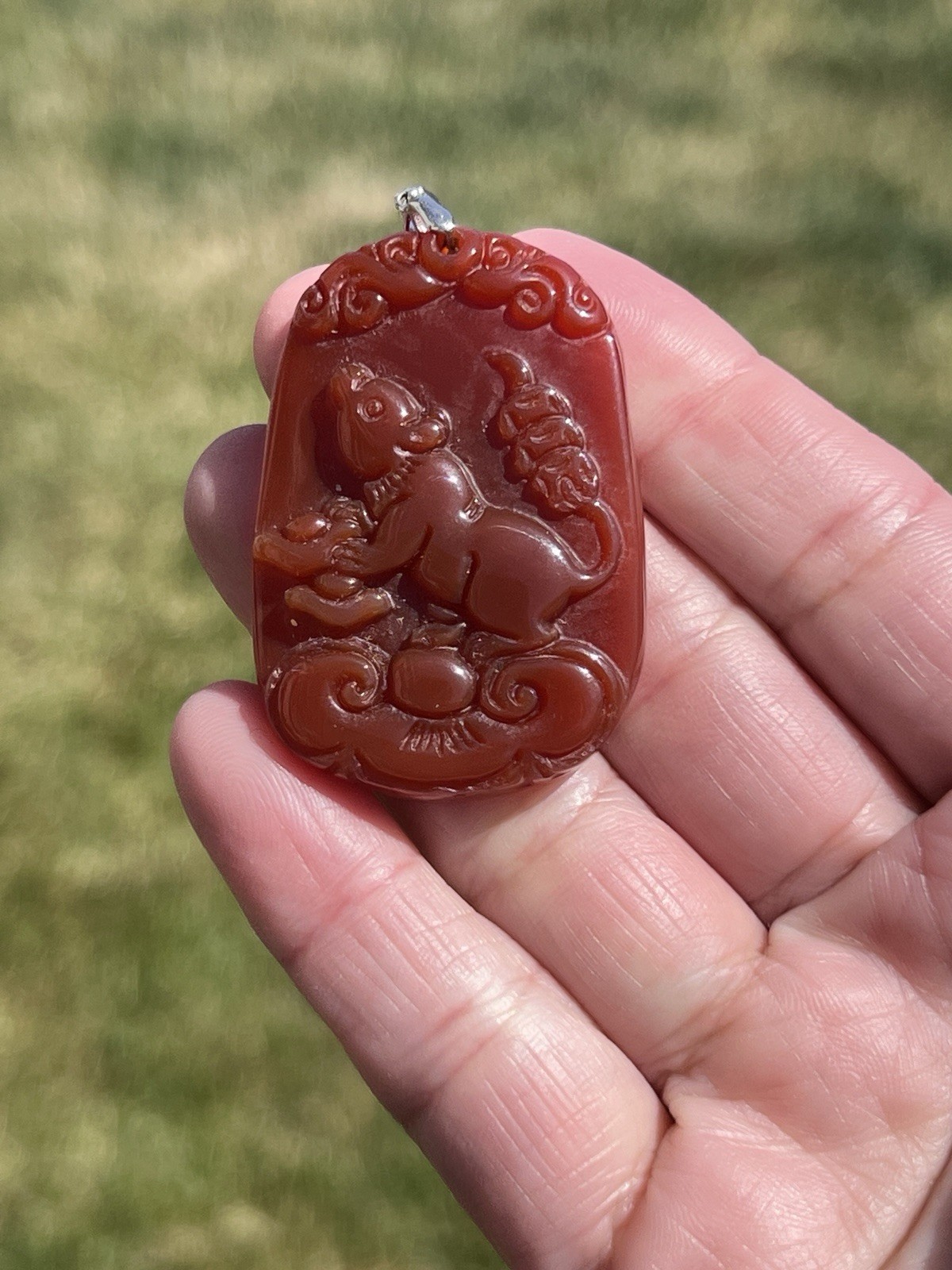 Carnelian Chinese Zodiac Rat Pendant – See Pics for measurements