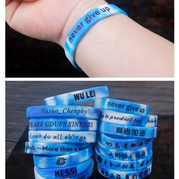 2-5pcs Custom Engraved Silicone Wristbands – Personalized Luxe Rubber Bracelets