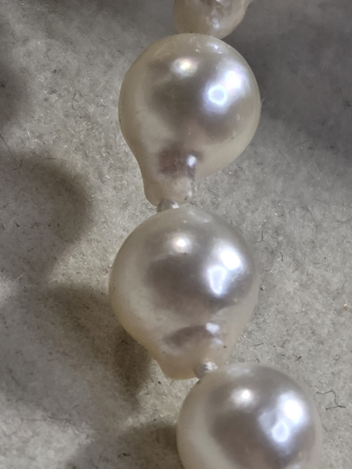 Genuine Freshwater Pearl Bracelet Baroque Pearls Black Bead Rhinestone 7”