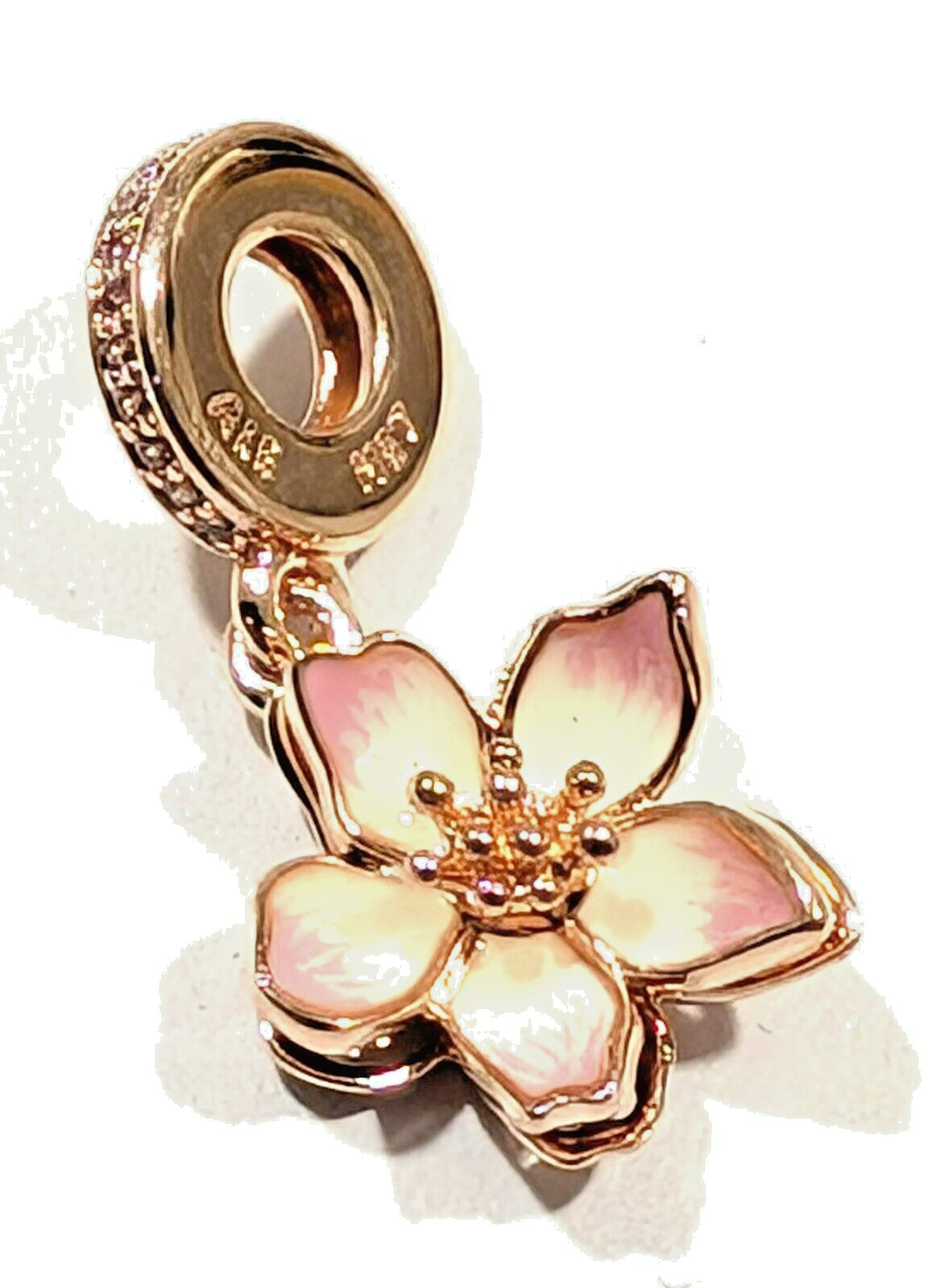 Authentic Pandora Charm, ROSE Cherry Blossom Dangle #780667C01