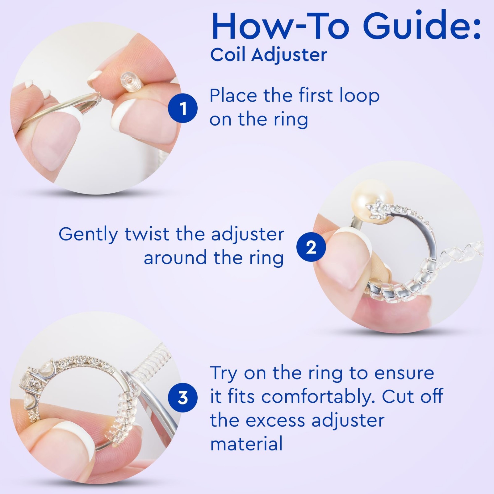 Adjustable Ring Sizers – 8 Clip & 6 Coil Adjusters, Finger Size Gauge 1-17 USA