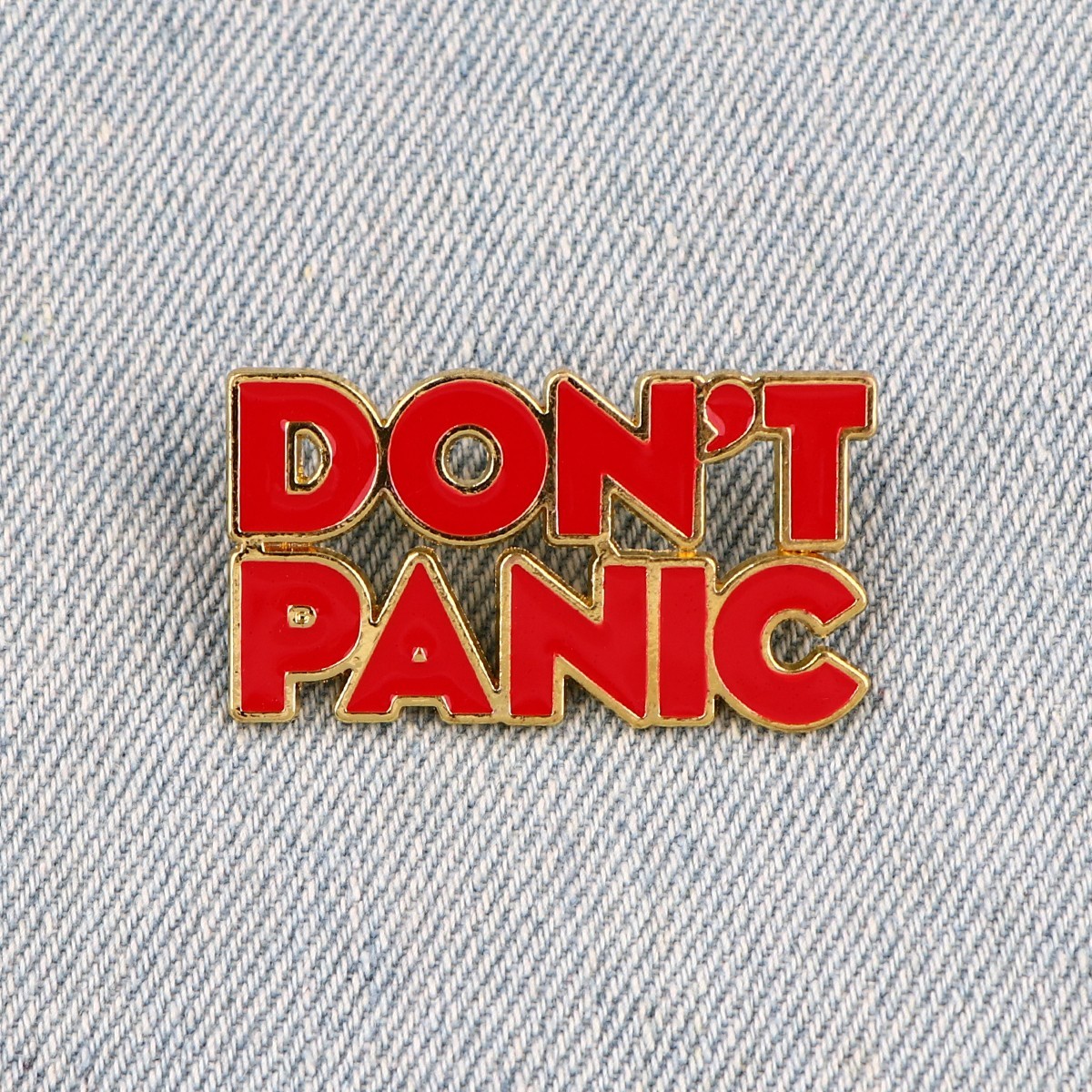Don’t Panic Enamel Pin Badge Metal Brooch for Backpack Fashion Gift Accessories