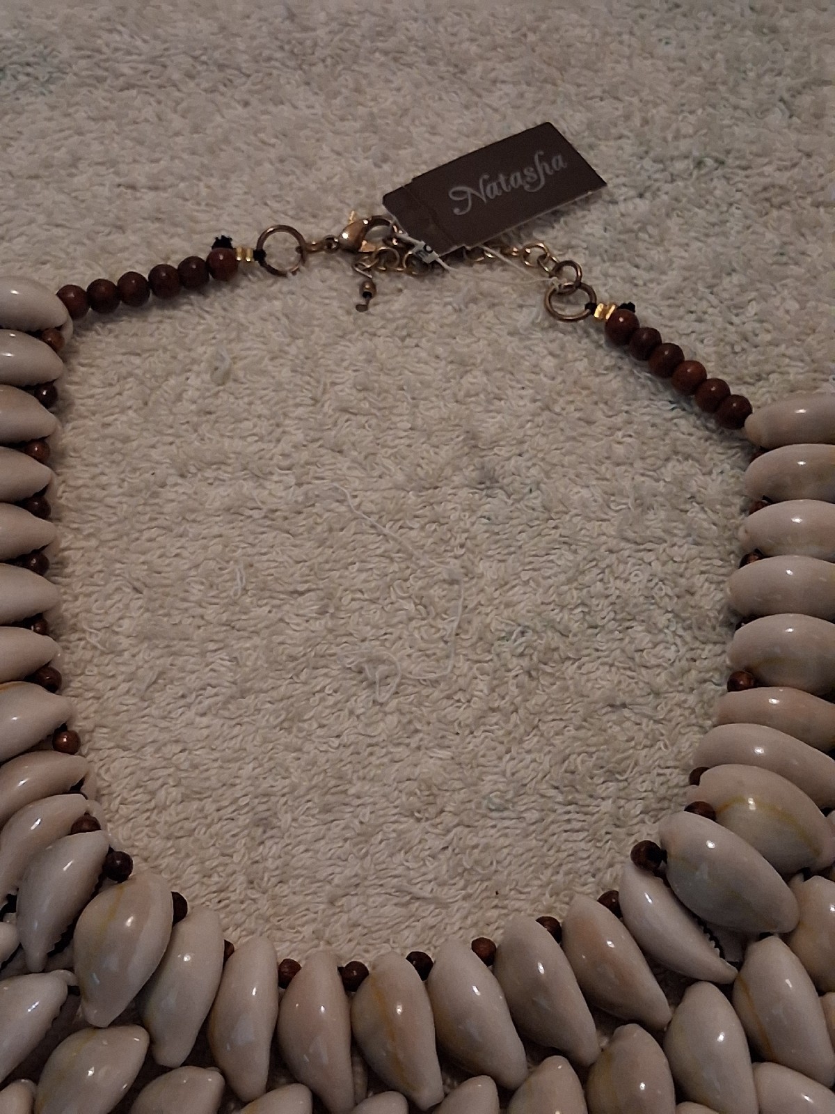 Statement Layered Cowrie Shell Bib 16″- 18″ Necklace By Natasha