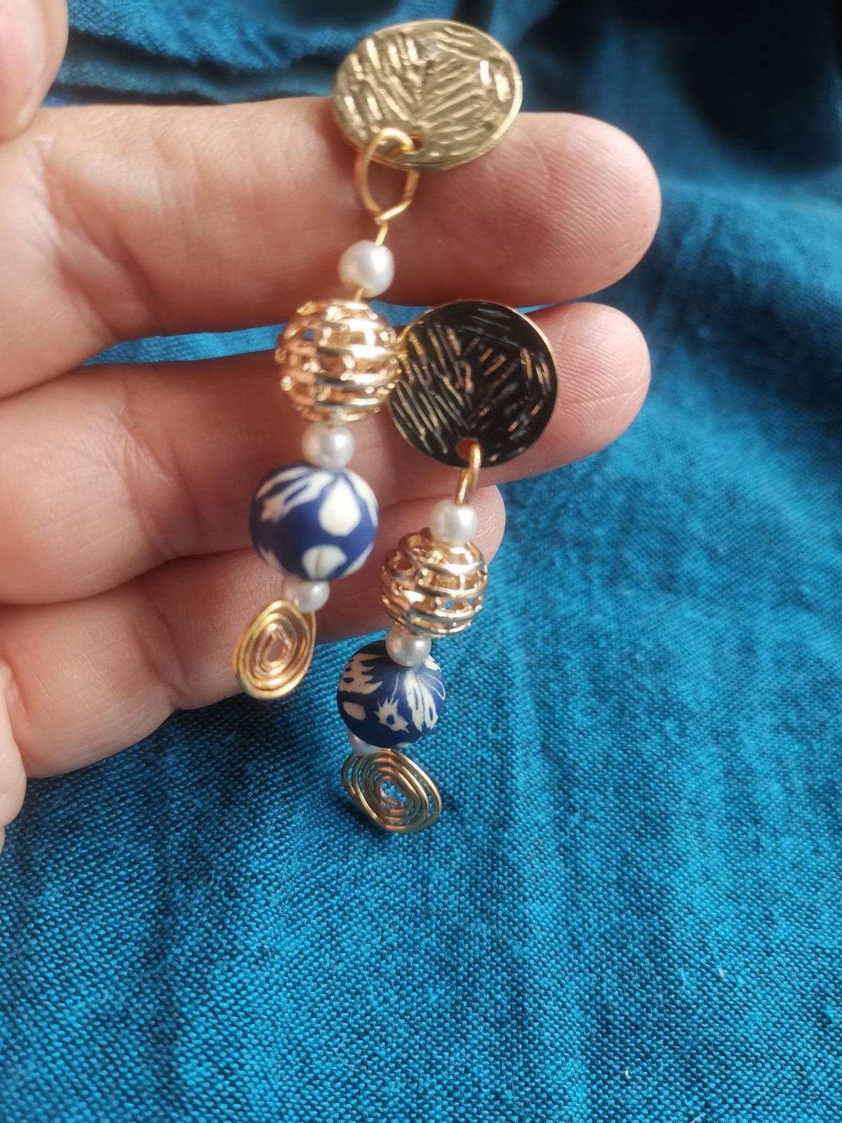 Handmade And Unique earrings, No Pair Is The Same, Wire And Beads Dangle Drop