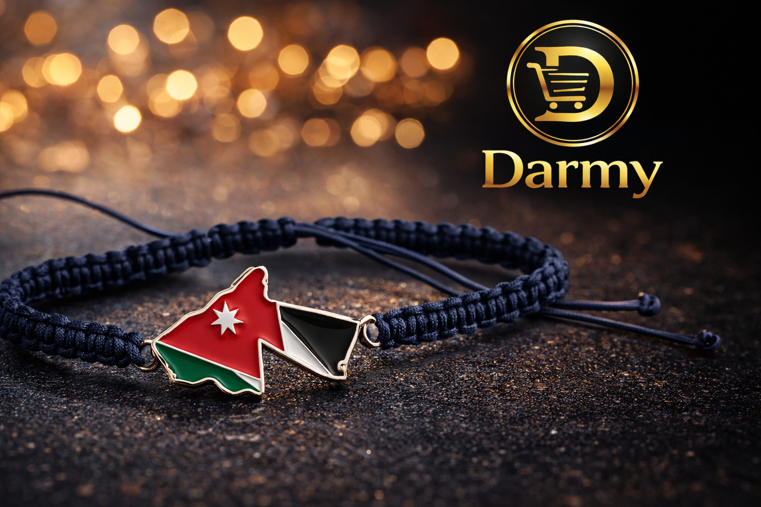 Arabic Jordan Flag Bracelet Adjustable Wristband Unisex Gift Cultural Jewelry