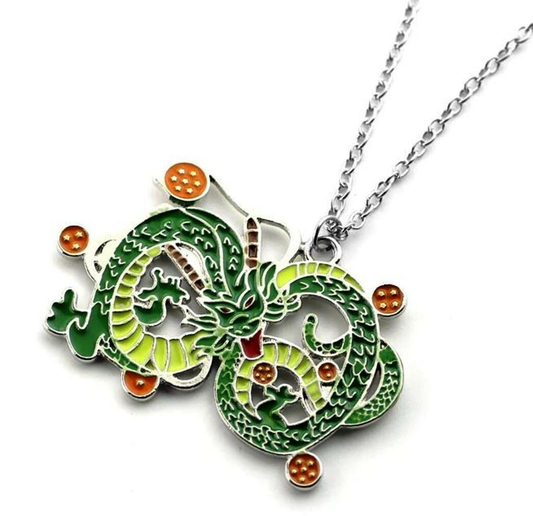 Dragon Ball Z Shenron Dragon Enamel Metal Pendant Necklace
