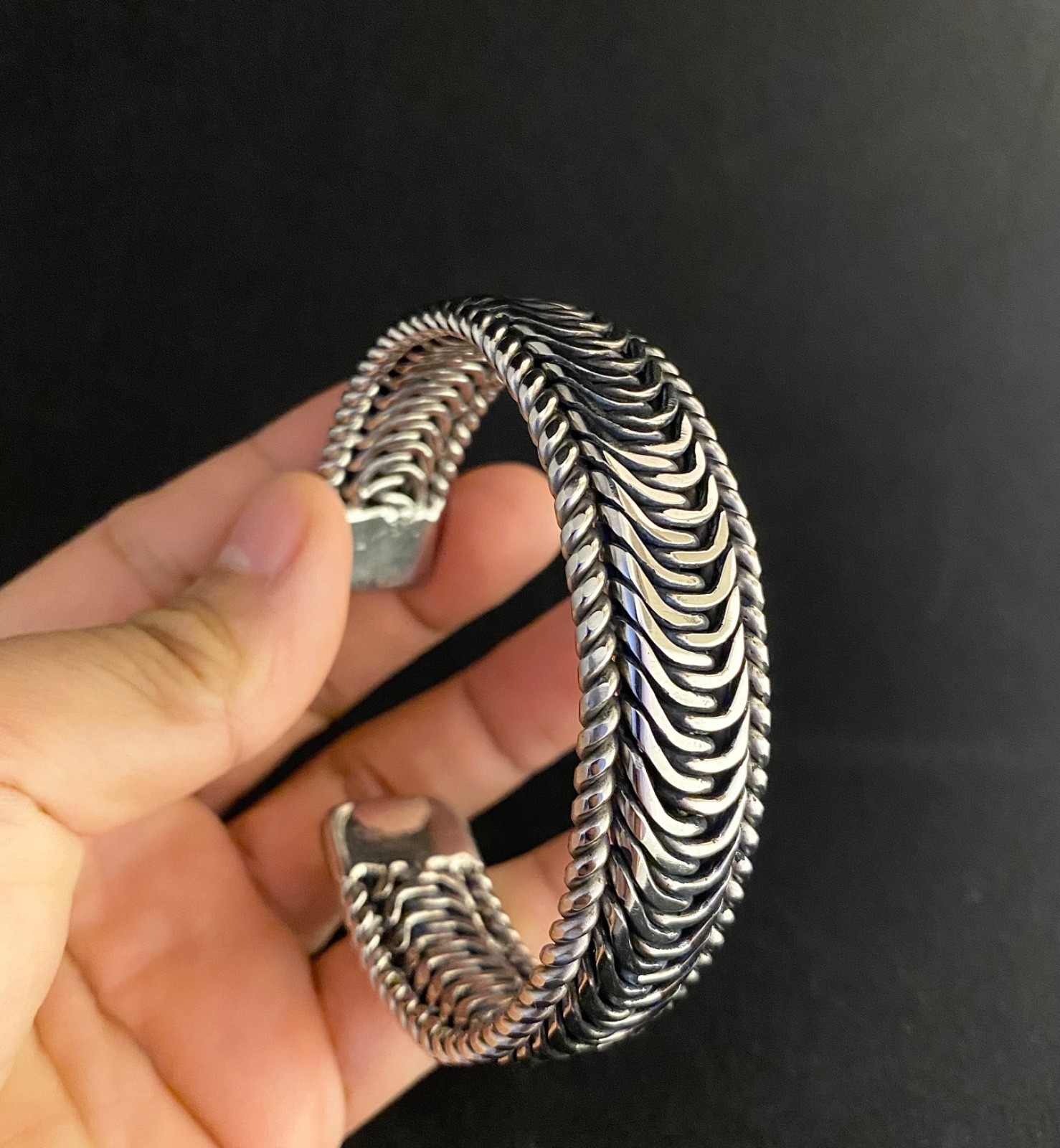 Bracelets Bangle Handmade Stainless Steel welding wire Silver Color #34