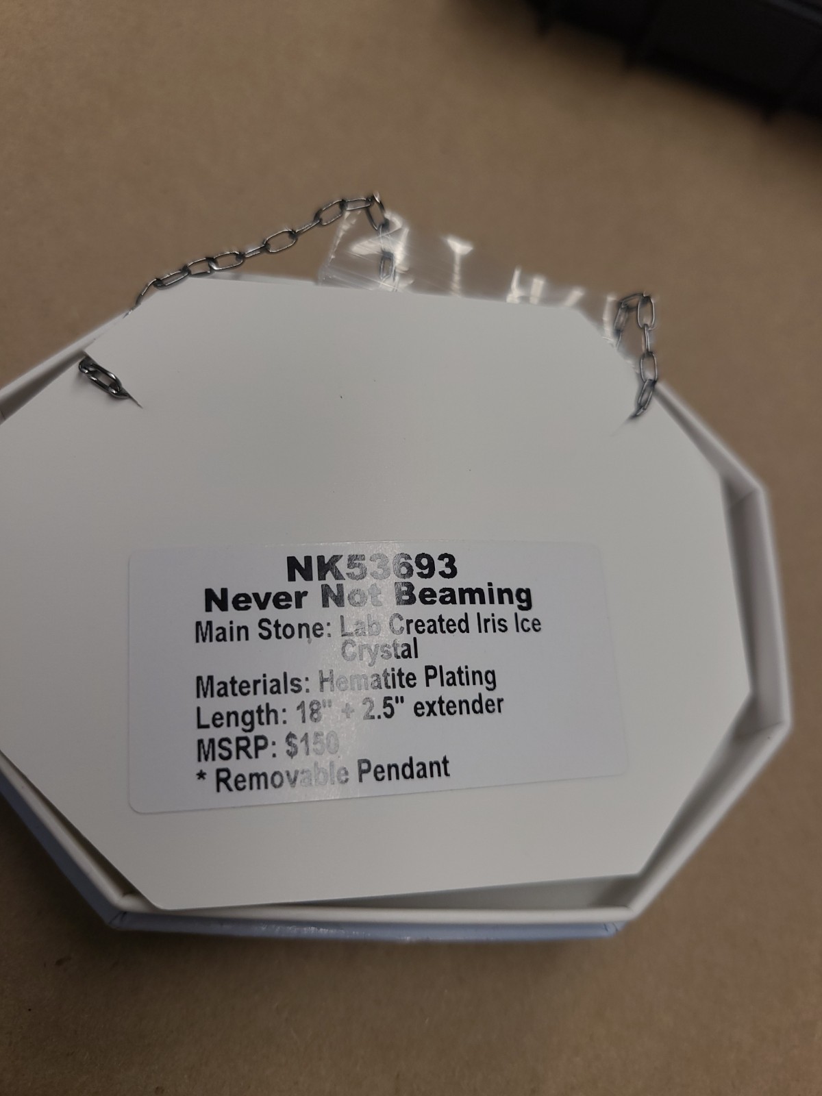 Bomb Party BP, NK53693-Never Not Beaming Necklace-Amethyst on Rhodium-NEW