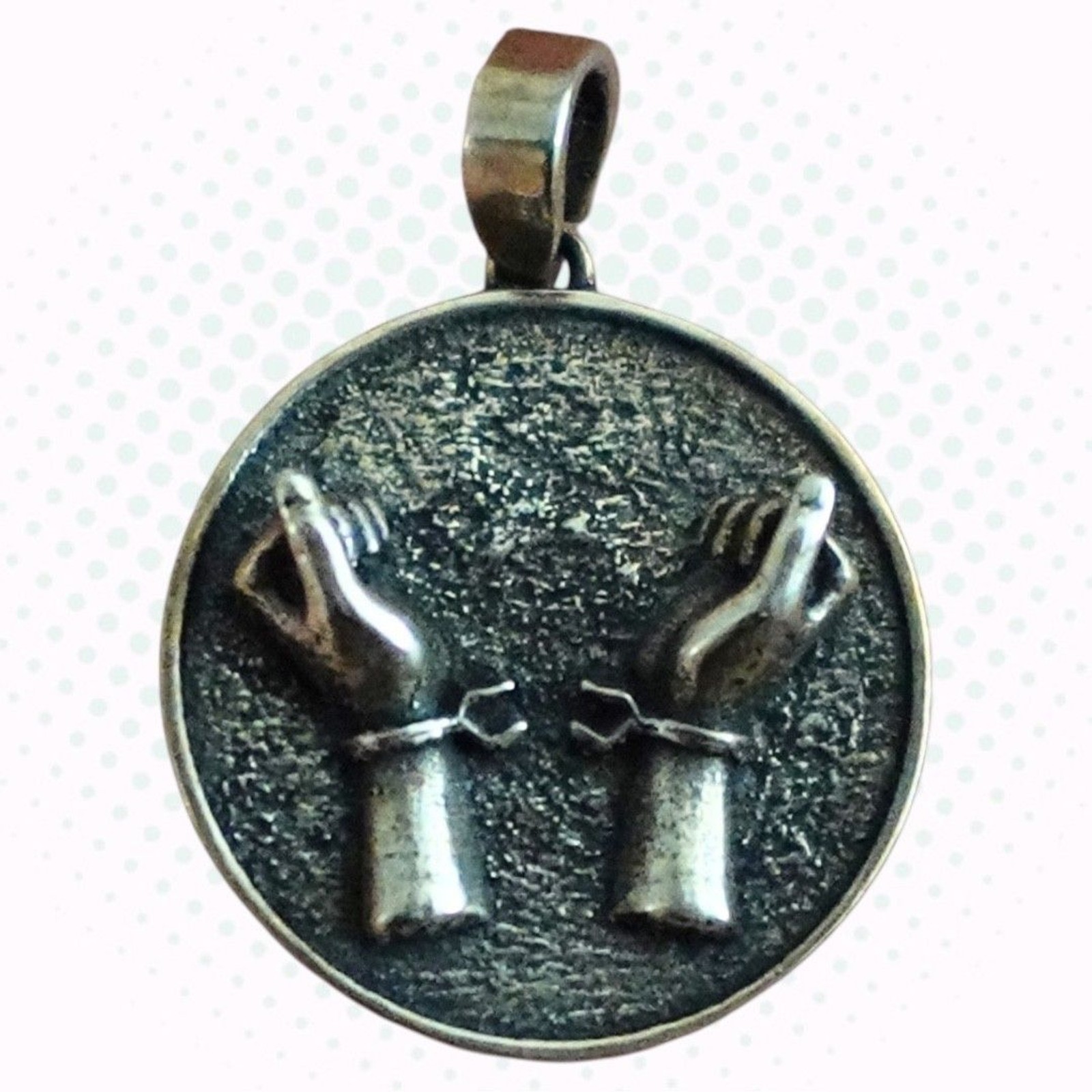 NWB 925 Brushed Sterling Silver Broken Shackle/Handcuff Pendant
