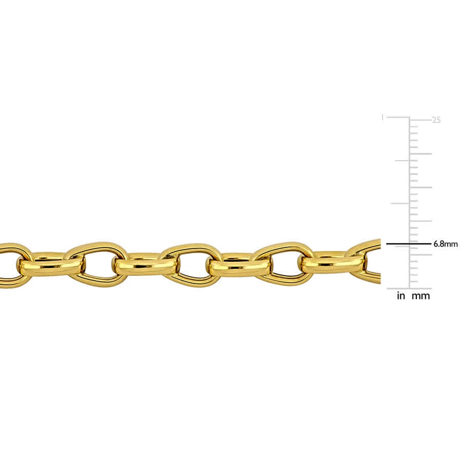 Amour 6.8mm Pear-Shaped Link Bracelet in 14K Yellow Gold – 7.5 in