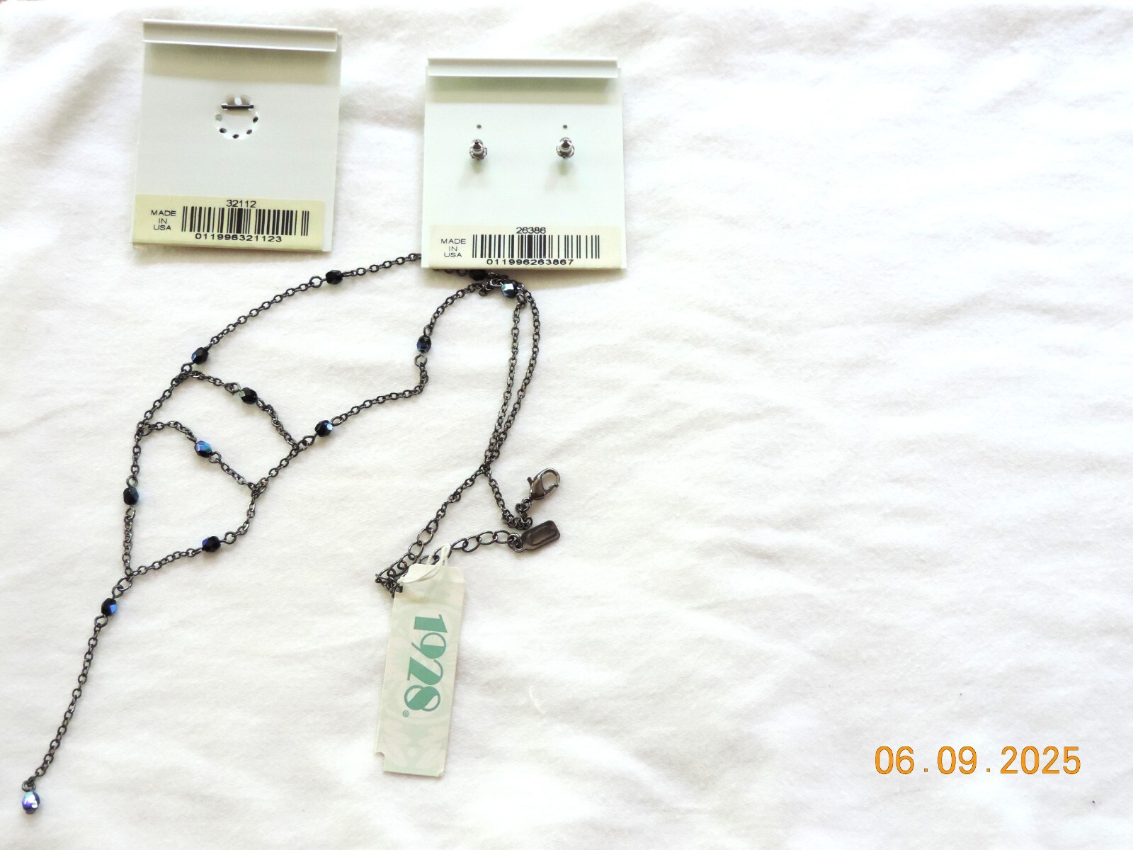 1928 BRAND JEWELRY–NECKLACE, PIN, AND EARRINGS