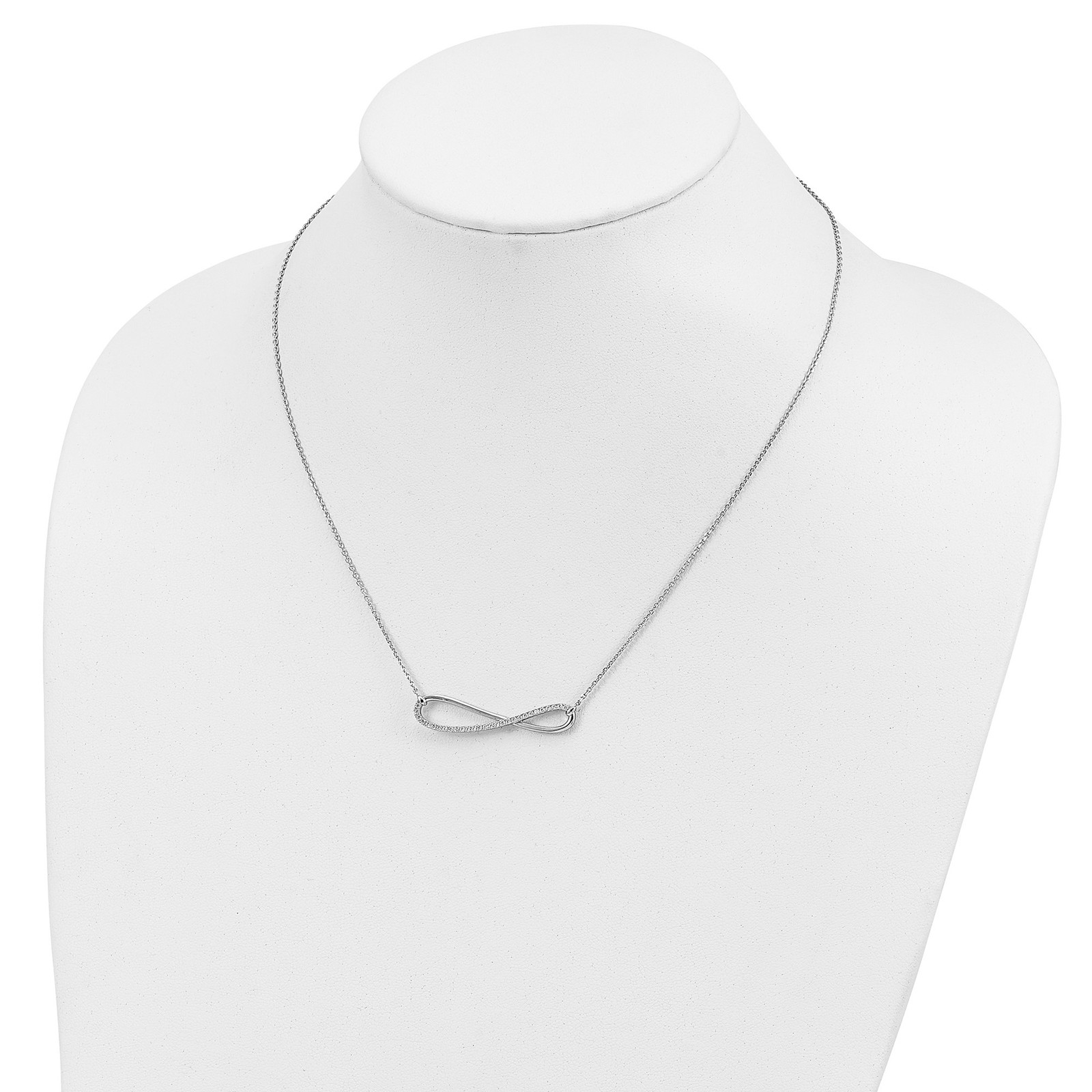 925 Sterling Silver Sterling Shimmer Sterling Silver Rhodium-plated 18.5 inch 29