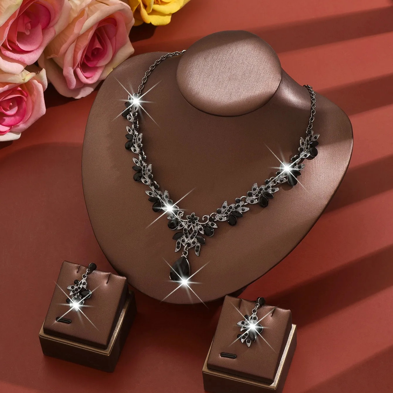 3pcs New Fashion Necklace Sets for Women Waterdrop Collar Choker Necklace