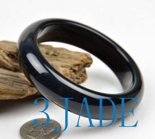 61.5mm Natural Blue Tiger’s Eye Bangle Chatoyant Gemstone Bracelet
