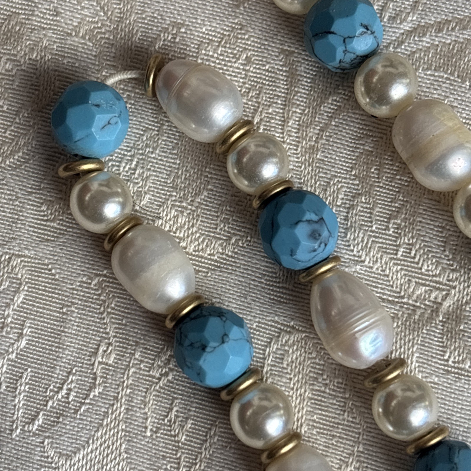Lia Sophia Kiam Family Necklace & Earrings & Bonus Bracelet Freshwater Pearl