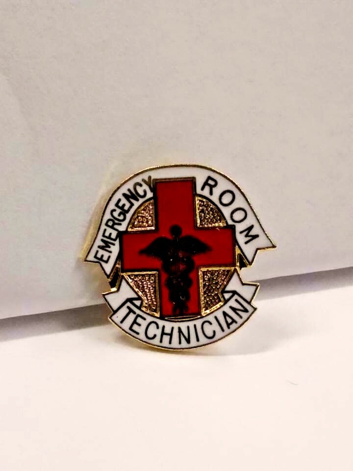 ER Tech Emergency Room Tech Gold Caduceus Medical Insignia Emblem Pin 5038 New