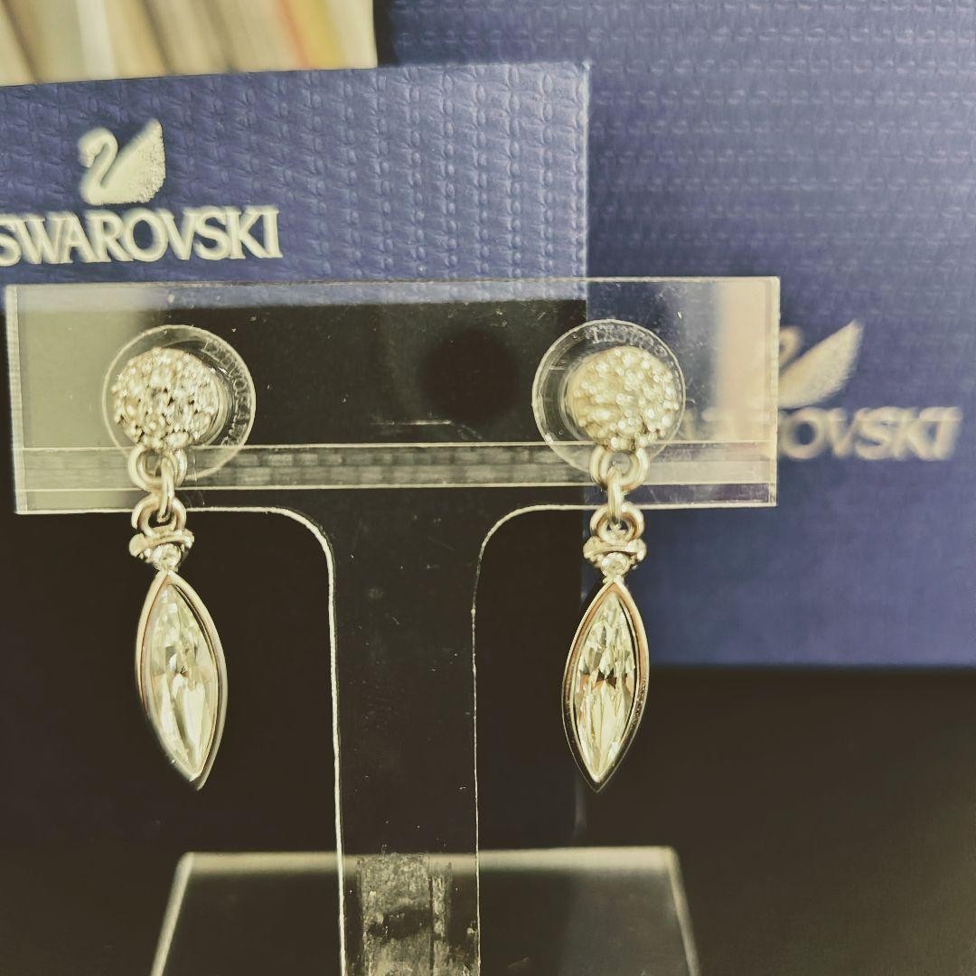 Swarovski Crystal Earrings Used Small scratches Authentic Not specified