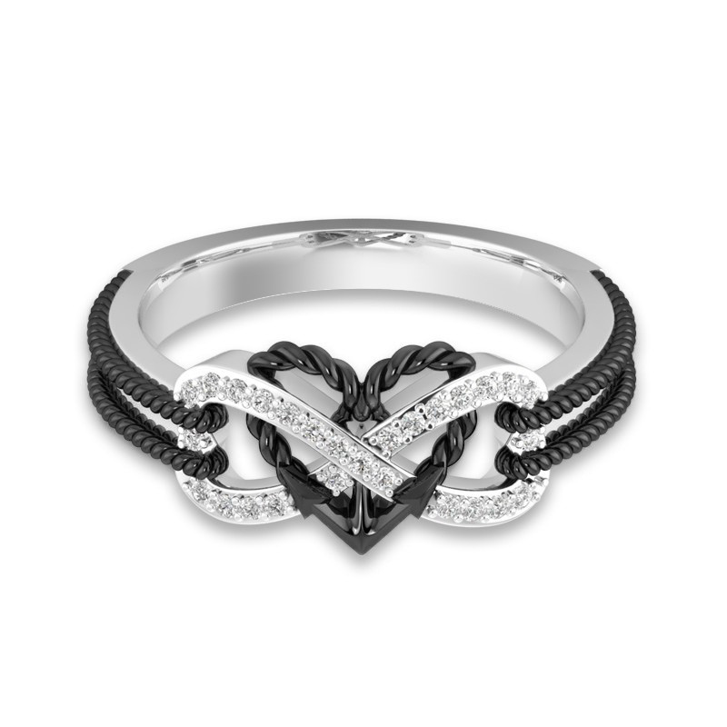 Gorgeous Women Wedding Ring Women 925 Silver Cubic Zircon Sz 6-10