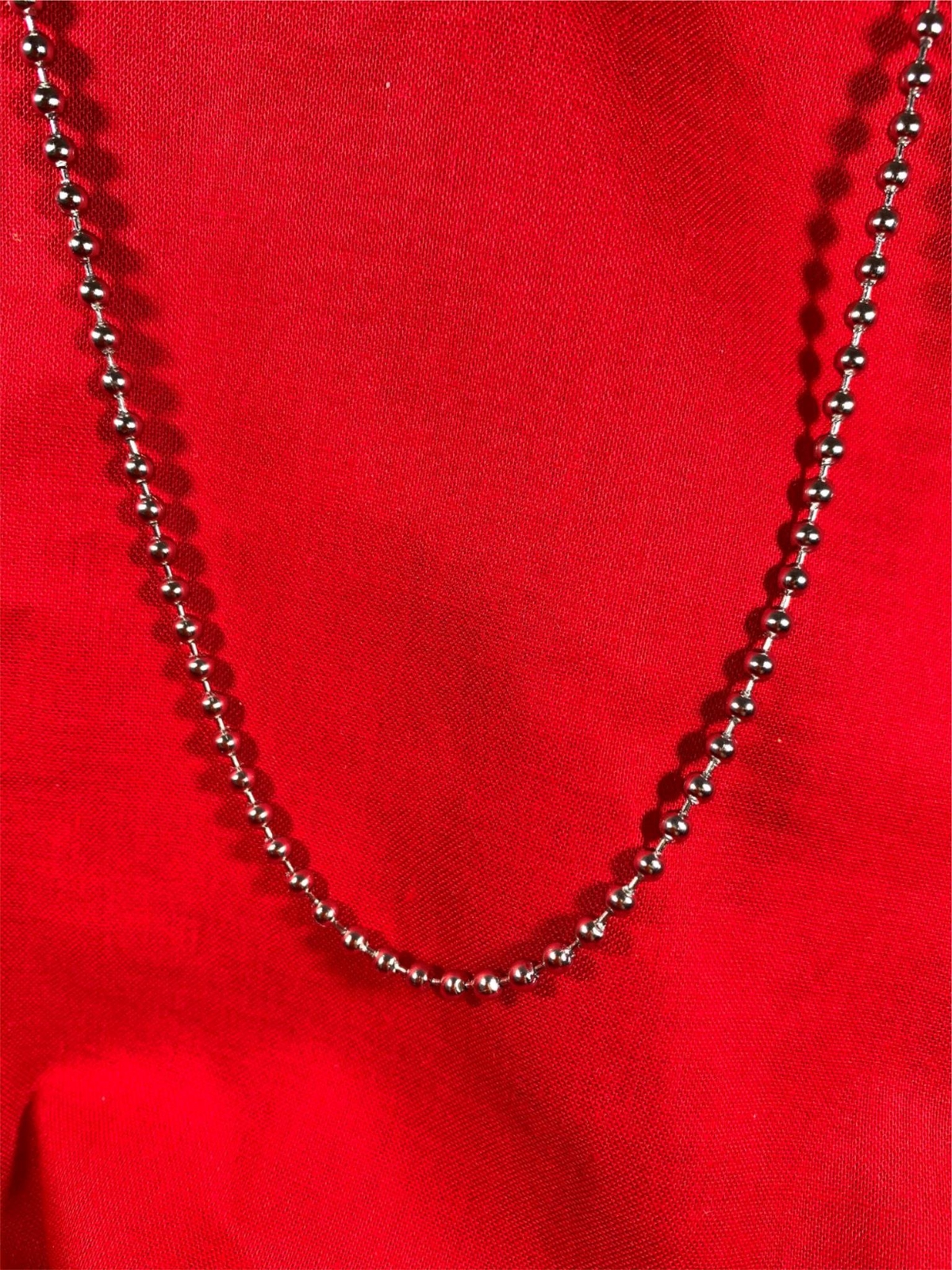 84″ 4mm STAINLESS STEEL SILVER BALL CHAIN WITH A LOBSTER CLAW CLASP USA SELLER