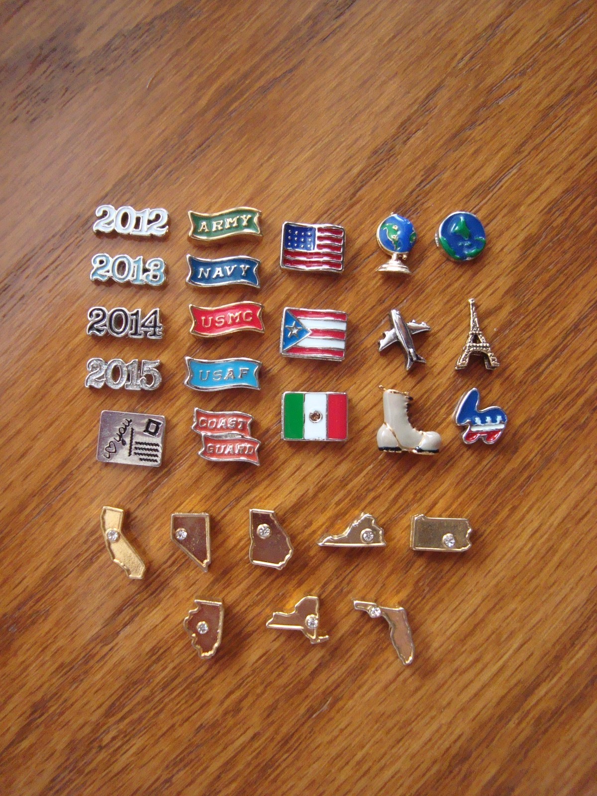 Authentic Origami Owl “Your Choice” of Charms-Military/States/Flags (#2)+ A