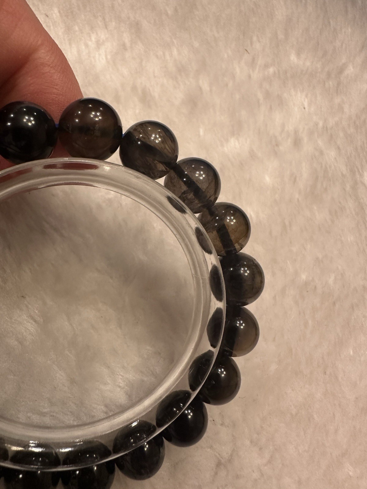 10.5mm+ High Quality Iolite Crystal Bracelet