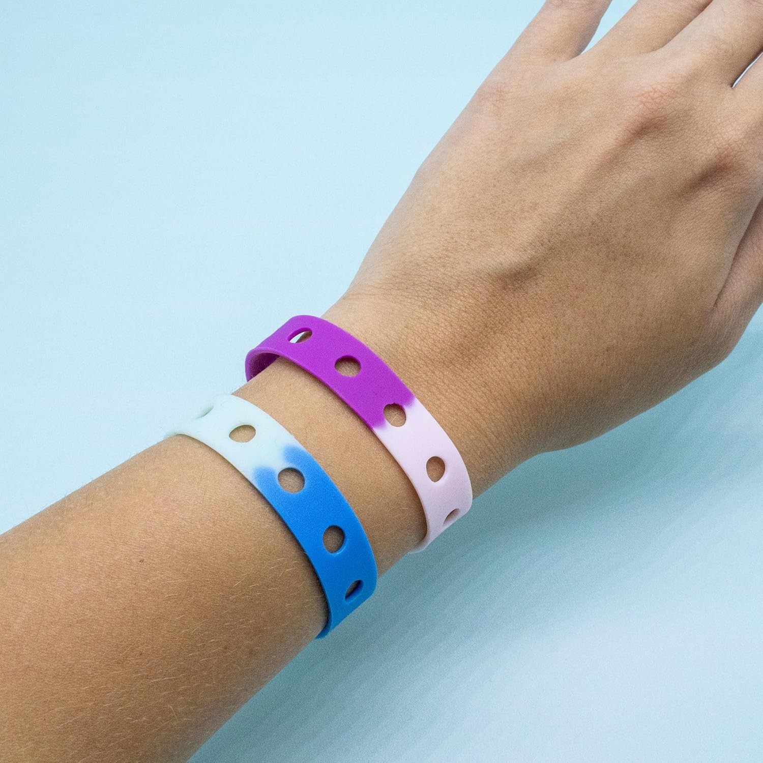 Fun-Weevz 12 Silicone Charm Bracelets, Adjustable 8 Inch Wristbands