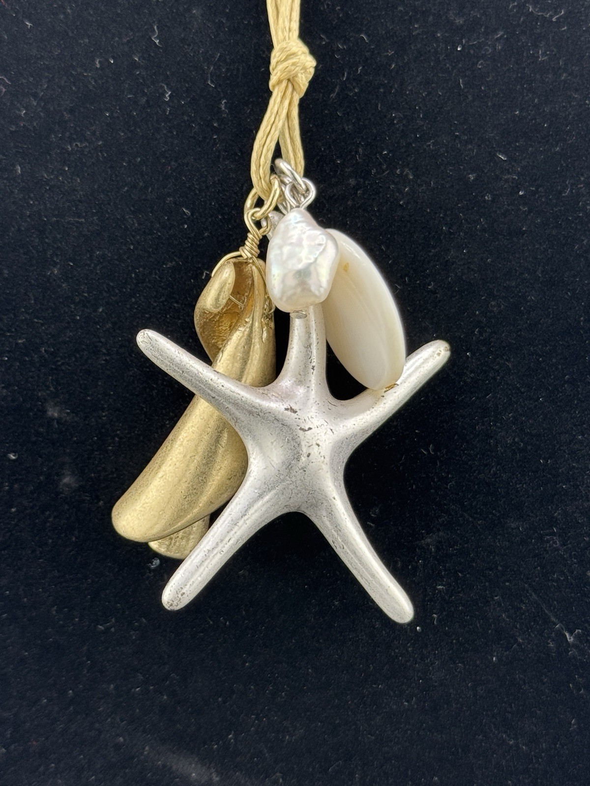J. Jill~**2 TONE BEACH GEMS PENDANT NECKLACE** See Pics