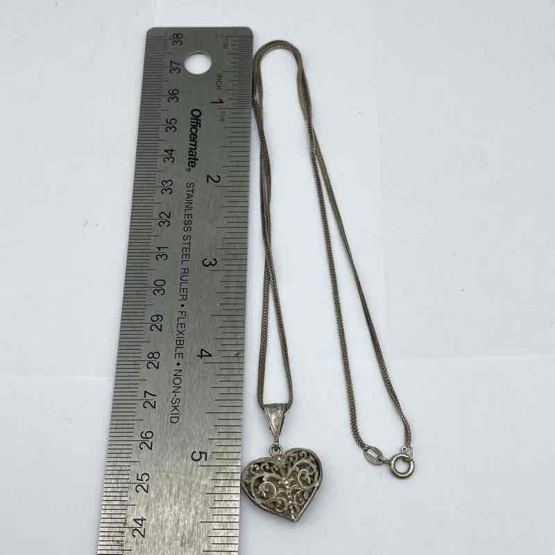 Sterling Silver 925 Heart Filigree Necklace Evil Eye Bracelet CZ Ring Size 10.5