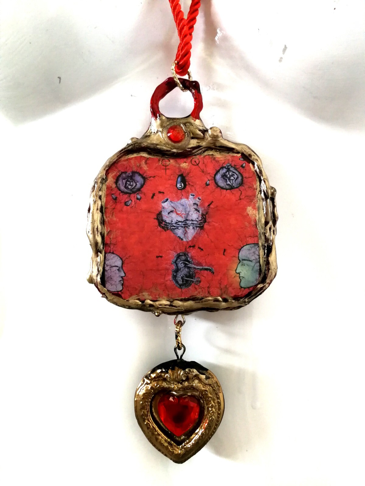 love talisman magic amulet pendant jewelry necklace gothic witch jewellery heart