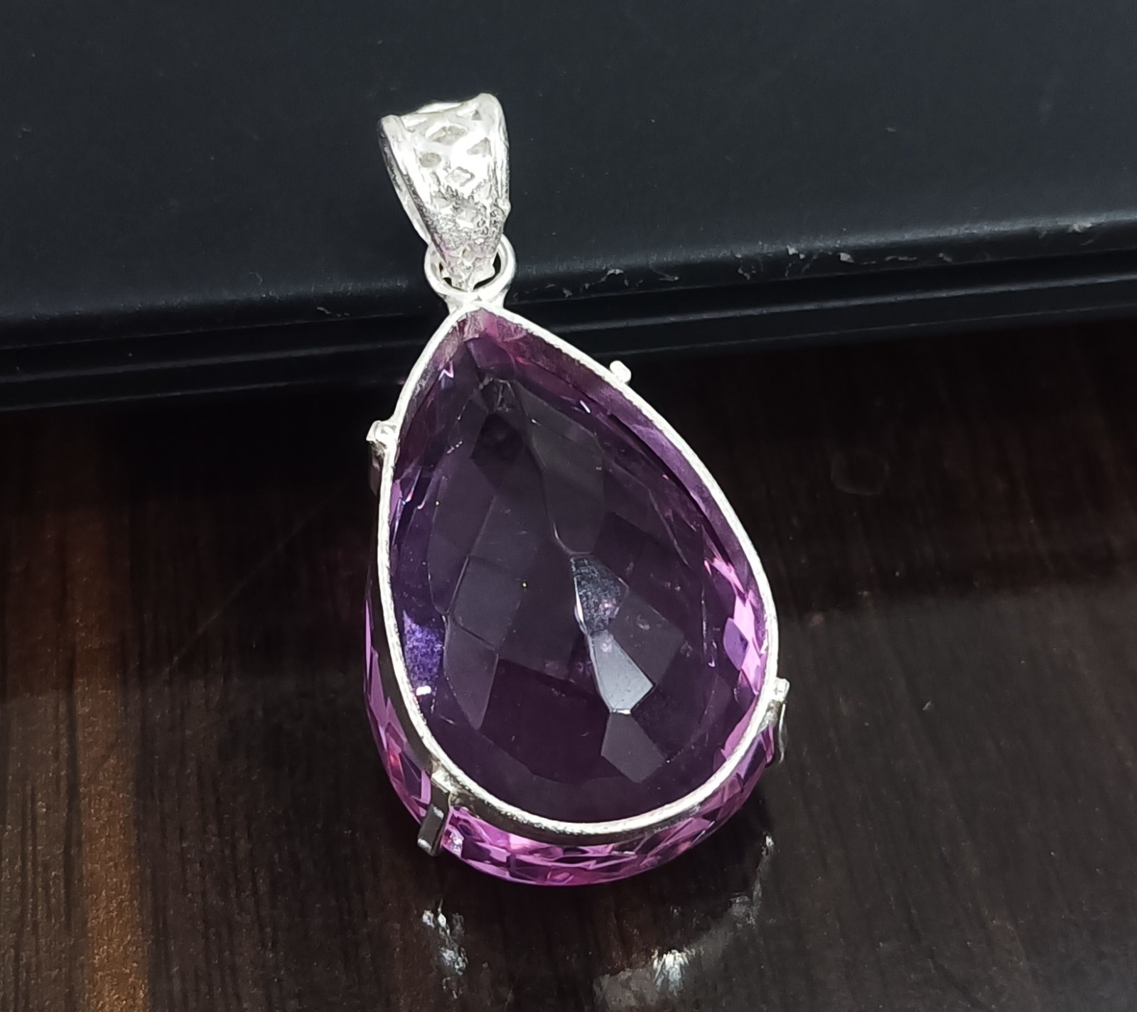 Natural Pink Topaz Teardrop Pendant – 107 Ct Collector’s Gemstone Jewelry
