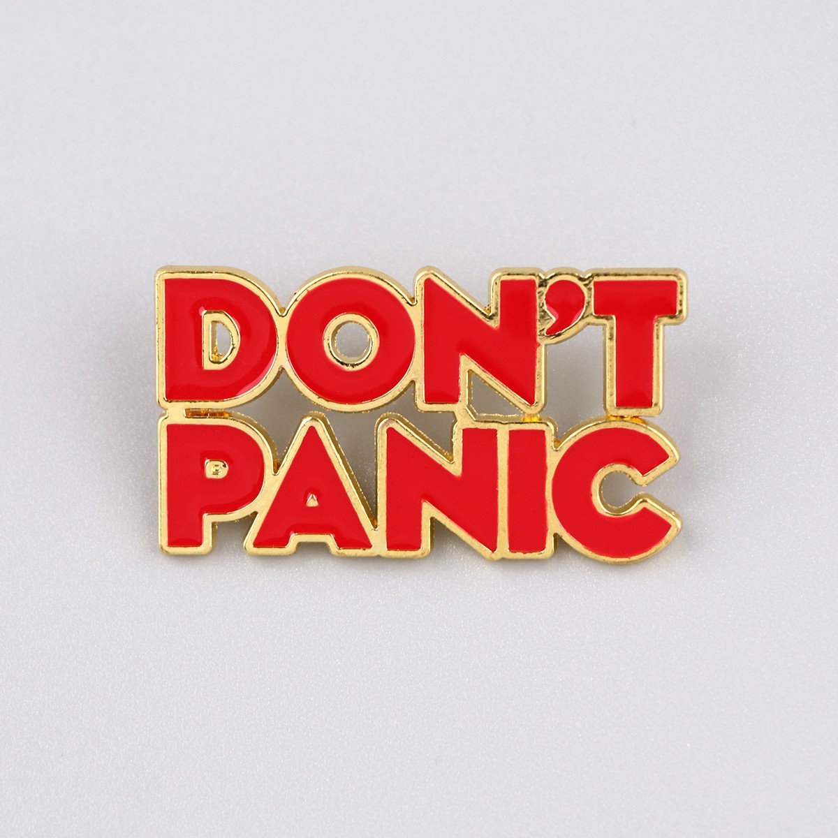 Don’t Panic Enamel Pin Badge Metal Brooch for Backpack Fashion Gift Accessories