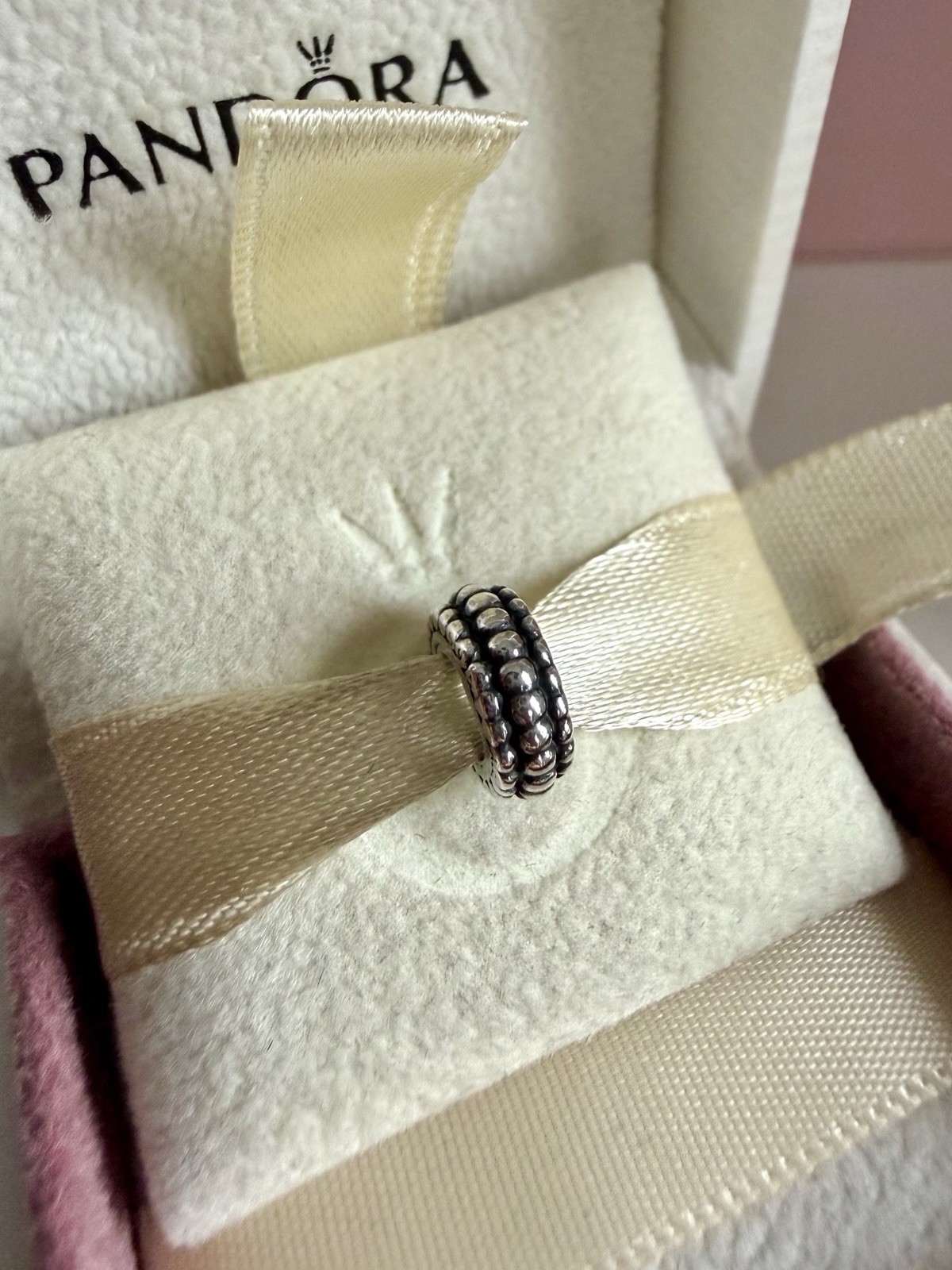 Pandora Sterling Silver Tires Spacer Charm #790244 Authentic Retired
