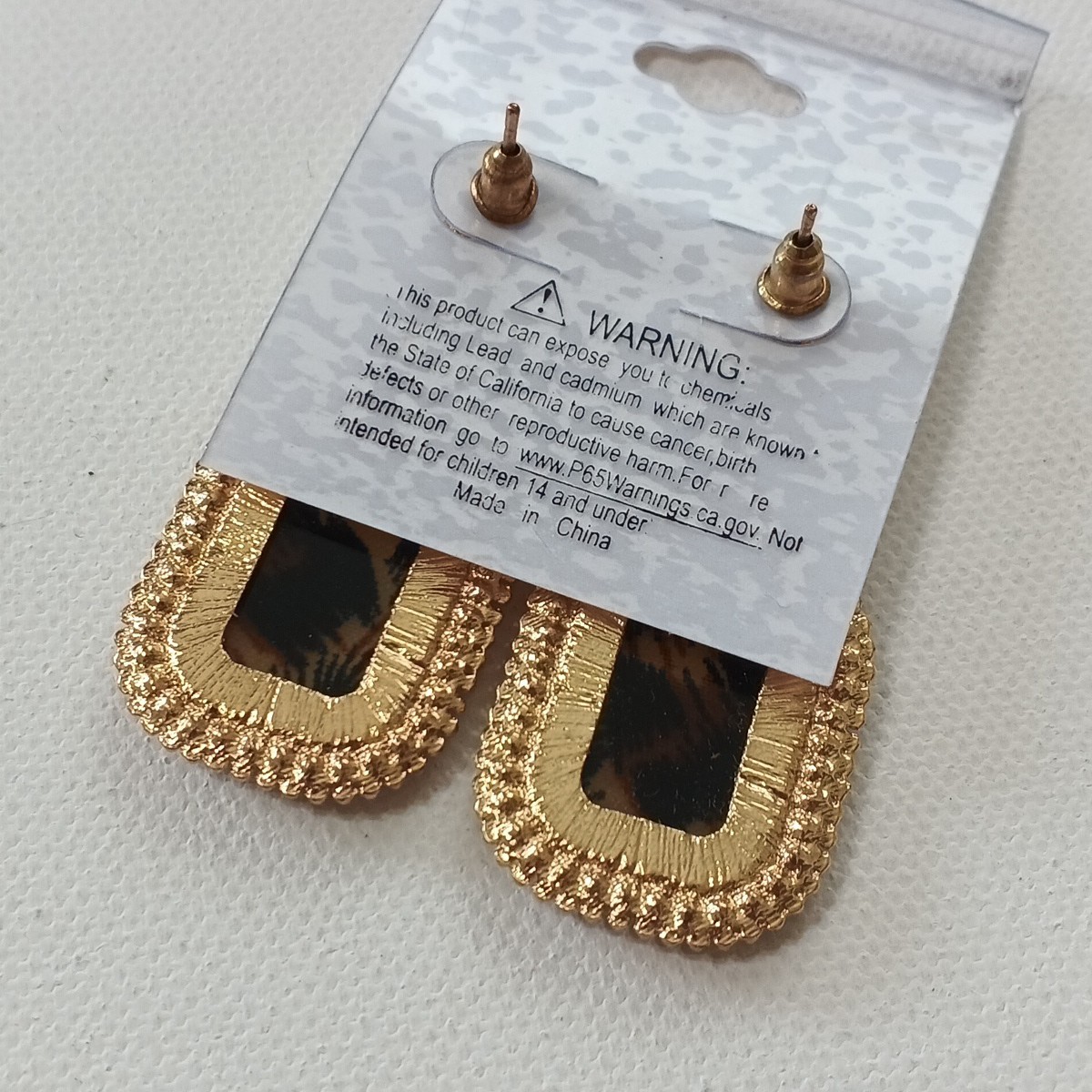 NICOLE Dangle Stud Earrings Rhinestone Brass Plated Gold Fashion Jewelry