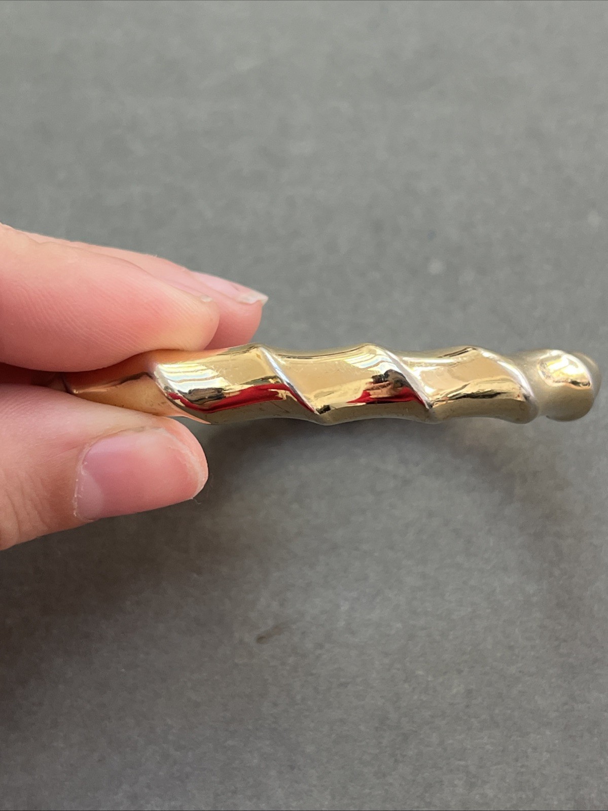 Vintage Gold Plated Bamboo Design Bangle