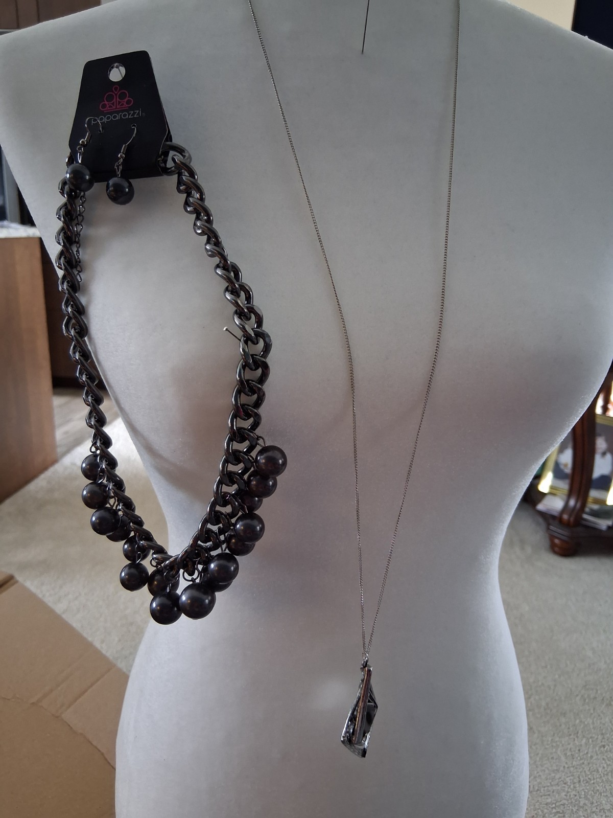 3 Pcs Paparazzi Necklace & Earrings Set