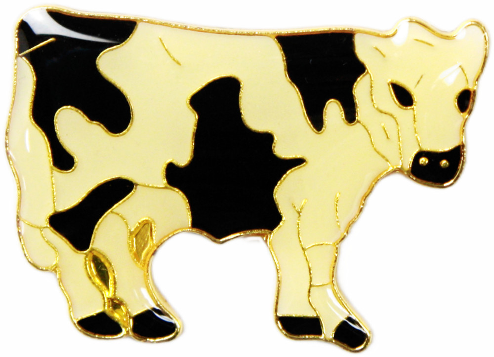 Enamel Pin – Cow Creamy Farm Animal Dairy Milk Quirky Humor 1.25″