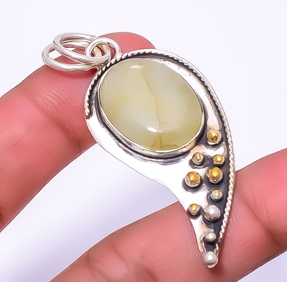 Aquamarine – Brazil Silver Handmade Bali Pendant 2.15″ P1453-14