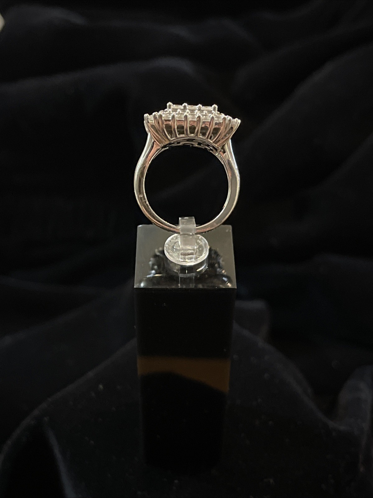 JTV BBJ 9.25 Sterling Silver CZ Cluster Ring Size 5