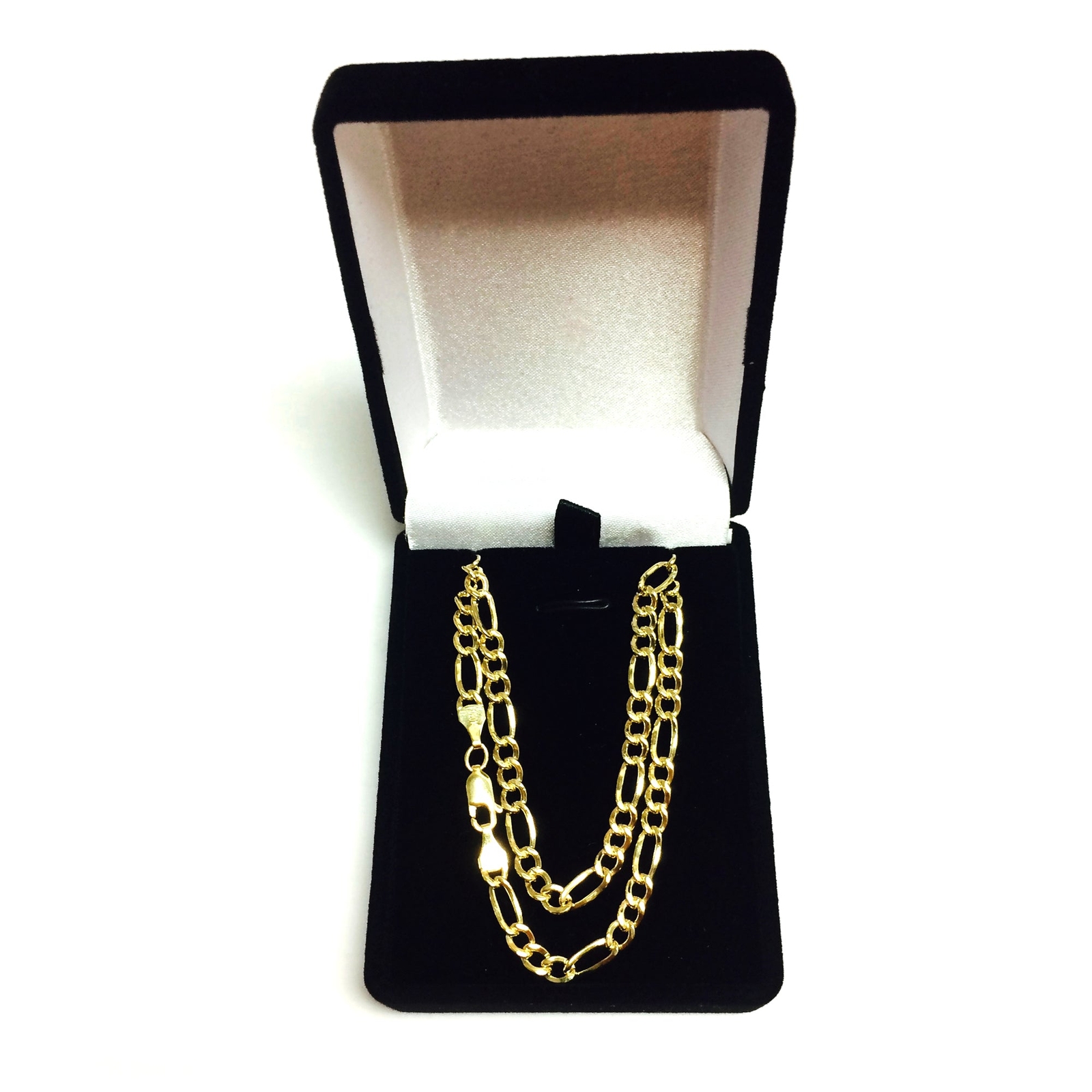 14k Yellow Real Gold Filled Solid Figaro Chain Necklace, 4.0 mm, 20″