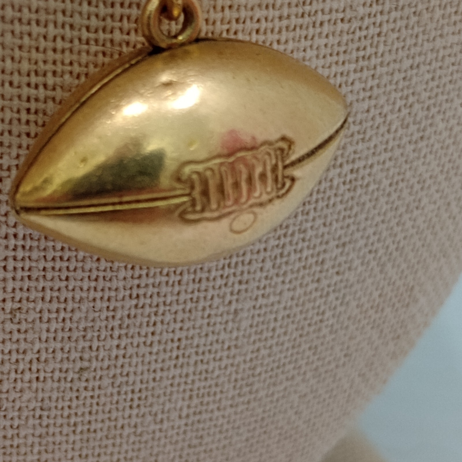 Vintage Football Pendant Necklace JMF 1/20 Gold Filled